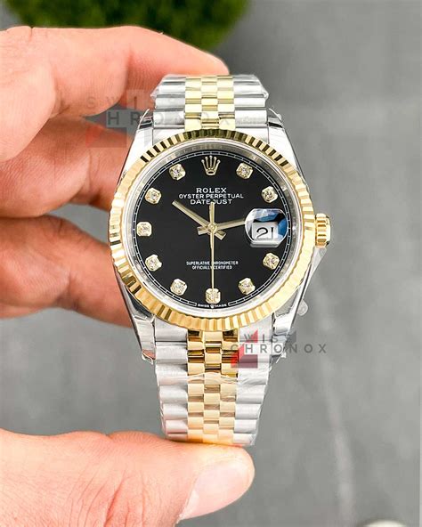 rolex datejust 36 with diamonds black face|rolex datejust 36mm price.